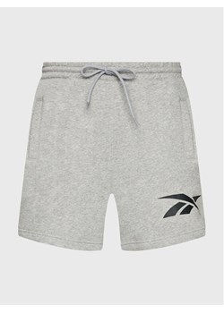 Reebok Szorty sportowe Brand Proud HS6847 Szary Regular Fit ze sklepu MODIVO w kategorii Spodenki męskie - zdjęcie 182706868