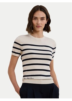 LAUREN RALPH LAUREN Sweter 200961688002 Écru Regular Fit ze sklepu MODIVO w kategorii Swetry damskie - zdjęcie 182706957