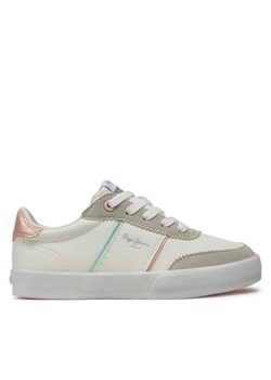 Pepe Jeans Sneakersy Kenton Origin G PGS30602 Biały ze sklepu MODIVO w kategorii Buty sportowe dziecięce - zdjęcie 182707278