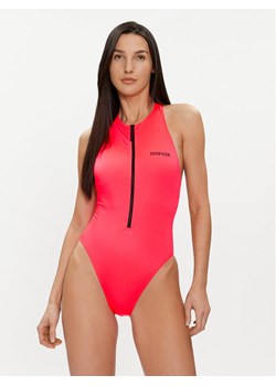Calvin Klein Swimwear Strój kąpielowy KW0KW02667 Czerwony ze sklepu MODIVO w kategorii Stroje kąpielowe - zdjęcie 182707479