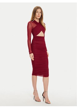 BARDOT Sukienka koktajlowa Aliyah 56305DB1 Bordowy Slim Fit ze sklepu MODIVO w kategorii Sukienki - zdjęcie 182707616