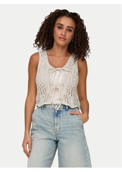 ONLY Top Lizzy 15343882 Beżowy Regular Fit ze sklepu MODIVO w kategorii Bluzki damskie - zdjęcie 182707749