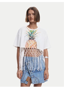 Desigual T-Shirt 25SWTKAN Écru Regular Fit ze sklepu MODIVO w kategorii Bluzki damskie - zdjęcie 182707767