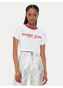 Juicy Couture T-Shirt Dump Him JCWCT23314 Biały Slim Fit ze sklepu MODIVO w kategorii Bluzki damskie - zdjęcie 182708059