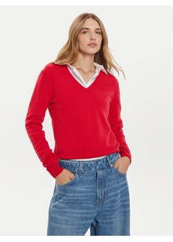 United Colors Of Benetton Sweter 1002D4488 Czerwony Regular Fit ze sklepu MODIVO w kategorii Swetry damskie - zdjęcie 182708118