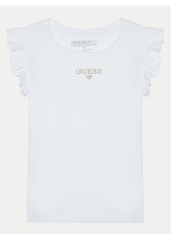 Guess T-Shirt K5RI26 K6YW4 Biały Regular Fit ze sklepu MODIVO w kategorii T-shirty chłopięce - zdjęcie 182708119