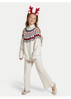 Coccodrillo Spodnie materiałowe ZC4121001EPG Écru Slim Fit ze sklepu MODIVO w kategorii Spodnie dziewczęce - zdjęcie 182708169