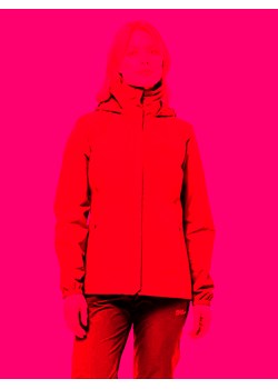 Jack Wolfskin Kurtka przeciwdeszczowa Stormy Point 1111202 Czarny Regular Fit ze sklepu MODIVO w kategorii Kurtki damskie - zdjęcie 182708195