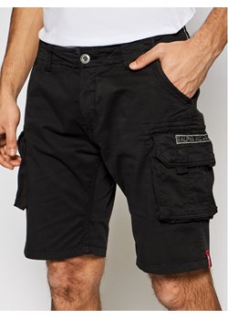 Alpha Industries Szorty materiałowe Crew 176203 Czarny Slim Fit ze sklepu MODIVO w kategorii Spodenki męskie - zdjęcie 182708765