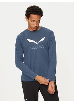 Salewa Koszulka techniczna Solidlogo Dry 27340 Granatowy Regular Fit ze sklepu MODIVO w kategorii T-shirty męskie - zdjęcie 182709028