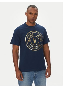 Versace Jeans Couture T-Shirt 78GAHT01 Granatowy Regular Fit ze sklepu MODIVO w kategorii T-shirty męskie - zdjęcie 182709089
