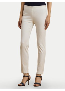 LAUREN RALPH LAUREN Spodnie materiałowe 200631310013 Biały Slim Fit ze sklepu MODIVO w kategorii Spodnie damskie - zdjęcie 182709136