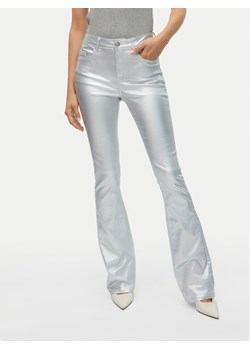 Vero Moda Spodnie materiałowe Flash 10329072 Srebrny Flared Fit ze sklepu MODIVO w kategorii Spodnie damskie - zdjęcie 182709185