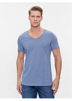 Tommy Jeans T-Shirt Tjm Slim Jaspe V Neck DM0DM09587 Niebieski Slim Fit ze sklepu MODIVO w kategorii T-shirty męskie - zdjęcie 182709259