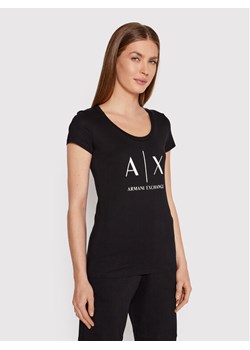 Armani Exchange T-Shirt 8NYT70 YJ16Z 1200 Czarny Regular Fit ze sklepu MODIVO w kategorii Bluzki damskie - zdjęcie 182709355