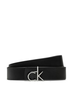 Calvin Klein Pasek Damski Ck Logo Reversible Belt 3.0 K60K613074 Czarny ze sklepu MODIVO w kategorii Paski damskie - zdjęcie 182710015