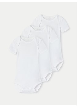 NAME IT Komplet 3 par body 13242195 Biały Regular Fit ze sklepu MODIVO w kategorii Body niemowlęce - zdjęcie 182710329