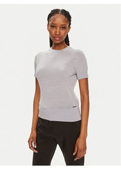 Calvin Klein Bluzka K20K207201 Szary Slim Fit ze sklepu MODIVO w kategorii Bluzki damskie - zdjęcie 182710339