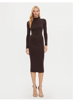 MICHAEL Michael Kors Sukienka dzianinowa MF482Q14VR Brązowy Slim Fit ze sklepu MODIVO w kategorii Sukienki - zdjęcie 182710368