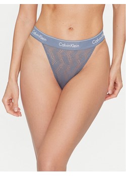 Calvin Klein Underwear Stringi 000QF7714E Niebieski ze sklepu MODIVO w kategorii Majtki damskie - zdjęcie 182710615