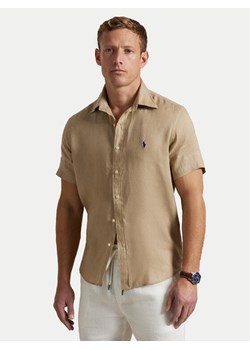 Polo Ralph Lauren Koszula 710968912003 Beżowy Custom Fit ze sklepu MODIVO w kategorii Koszule męskie - zdjęcie 182710807