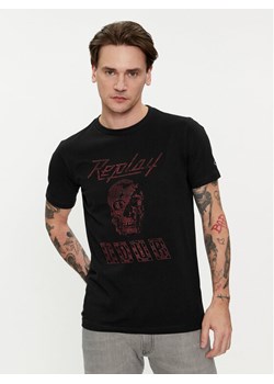 Replay T-Shirt M6761.000.23608P Czarny Regular Fit ze sklepu MODIVO w kategorii T-shirty męskie - zdjęcie 182710856