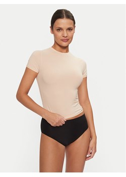 Dorina T-Shirt Noa FXTO0015MI116 Beżowy Slim Fit - id: 0000304897146 - marki Dorina - 182711129 Dorina T-Shirt Noa FXTO0015MI116 Beżowy Slim Fit ze sklepu MODIVO w kategorii Bluzki damskie - zdjęcie 182711129