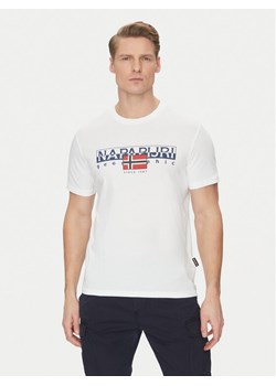 Napapijri T-Shirt S-Aylmer NP0A4HTO Biały Regular Fit ze sklepu MODIVO w kategorii T-shirty męskie - zdjęcie 182711228