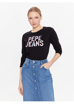 Pepe Jeans T-Shirt Luna PL505394 Czarny Regular Fit ze sklepu MODIVO w kategorii Bluzki damskie - zdjęcie 182711457