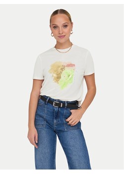 ONLY T-Shirt 15303212 Biały Regular Fit ze sklepu MODIVO w kategorii Bluzki damskie - zdjęcie 182711638