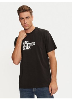 Karl Lagerfeld Jeans T-Shirt 246D1711 Czarny Regular Fit ze sklepu MODIVO w kategorii T-shirty męskie - zdjęcie 182711899
