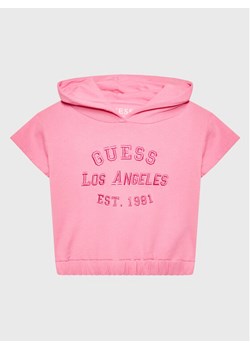 Guess Bluza K3GQ00 KA6R3 Różowy Regular Fit ze sklepu MODIVO w kategorii Bluzy dziewczęce - zdjęcie 182711917