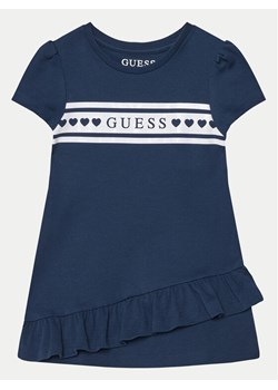 Guess Sukienka codzienna K5RK04 KA6W4 Granatowy Regular Fit ze sklepu MODIVO w kategorii Sukienki dziewczęce - zdjęcie 182711979