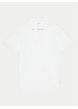 Gap Polo 404943-01 Biały Regular Fit ze sklepu MODIVO w kategorii T-shirty chłopięce - zdjęcie 182712005