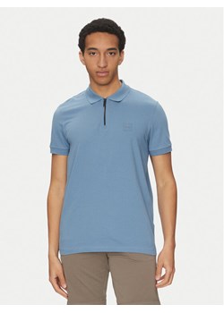 BOSS Polo Passerzip 50537507 Błękitny Slim Fit ze sklepu MODIVO w kategorii T-shirty męskie - zdjęcie 182712116