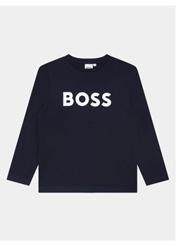 Boss Bluzka J25P25 D Granatowy Regular Fit ze sklepu MODIVO w kategorii T-shirty chłopięce - zdjęcie 182712336