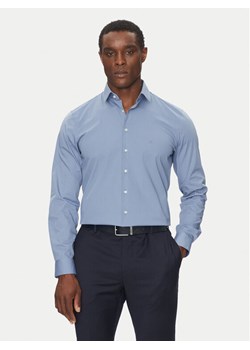 Calvin Klein Koszula Poplin Stretch Slim Shirt K10K108229 Niebieski Slim Fit ze sklepu MODIVO w kategorii Koszule męskie - zdjęcie 182712435