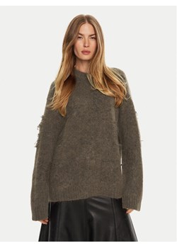 Munthe Sweter Taccu 243160724373 Brązowy Loose Fit ze sklepu MODIVO w kategorii Swetry damskie - zdjęcie 182712747