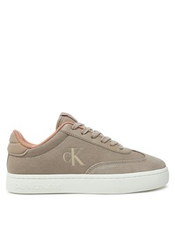 Calvin Klein Jeans Sneakersy Classic Cupsole Low Mix Mg Wn YW0YW01636 Beżowy ze sklepu MODIVO w kategorii Buty sportowe damskie - zdjęcie 182712877