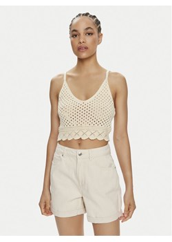 Vero Moda Top Kailey 10300201 Beżowy Slim Fit ze sklepu MODIVO w kategorii Bluzki damskie - zdjęcie 182712935