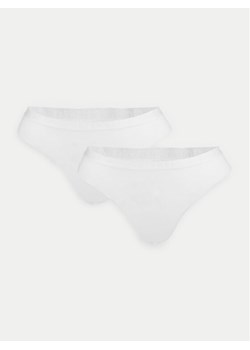4F Komplet 2 par stringów 4FWMM00UPTSF026 Biały ze sklepu MODIVO w kategorii Majtki damskie - zdjęcie 182712998