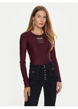 Versace Jeans Couture Body 77HAM221 Bordowy Slim Fit ze sklepu MODIVO w kategorii Bluzki damskie - zdjęcie 182713057