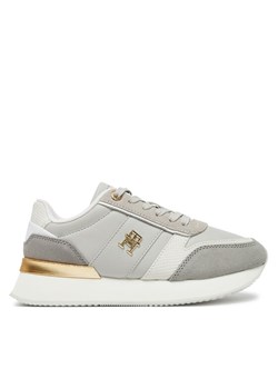 Tommy Hilfiger Sneakersy Th Fashion Runner FW0FW08475 Szary ze sklepu MODIVO w kategorii Buty sportowe damskie - zdjęcie 182713146