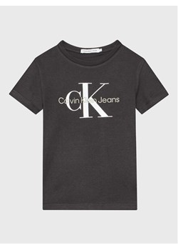Calvin Klein Jeans T-Shirt Monogram Logo IU0IU00267 Czarny Regular Fit ze sklepu MODIVO w kategorii T-shirty chłopięce - zdjęcie 182713188