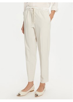 Marella Spodnie materiałowe Cammino 2423136045 Écru Regular Fit ze sklepu MODIVO w kategorii Spodnie damskie - zdjęcie 182713287