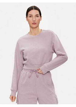 adidas Bluza All Szn Fleece IW1226 Fioletowy Regular Fit ze sklepu MODIVO w kategorii Bluzy damskie - zdjęcie 182713386