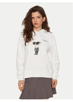 KARL LAGERFELD Bluza A1W20083 Biały Regular Fit - id: 0000304579905 - marki Karl Lagerfeld - 182713616 KARL LAGERFELD Bluza A1W20083 Biały Regular Fit ze sklepu MODIVO w kategorii Bluzy damskie - zdjęcie 182713616