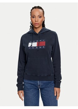 Tommy Jeans Bluza Flag DW0DW18654 Granatowy Regular Fit ze sklepu MODIVO w kategorii Bluzy damskie - zdjęcie 182713618