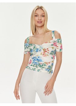 Guess Bluzka Emily W4GP17 KBAC2 Écru Regular Fit ze sklepu MODIVO w kategorii Bluzki damskie - zdjęcie 182713636