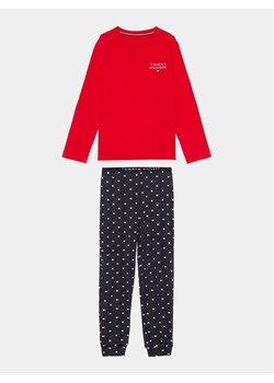 Tommy Hilfiger Piżama UB0UB00503 Czerwony Regular Fit ze sklepu MODIVO w kategorii Piżamy dziecięce - zdjęcie 182713787